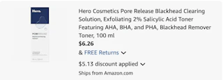 Hero pore release Amazon receipt
