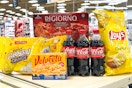 kroger matchup groceries on store shelf