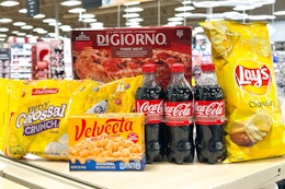 kroger matchup groceries on store shelf