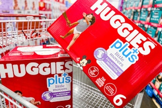 costco huggies diapers in cart