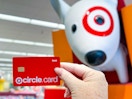 target circle card being held up in store 