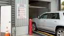 a car going into a costco car wash