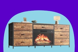 Fireplace TV Stand, Only $120 on Amazon card image