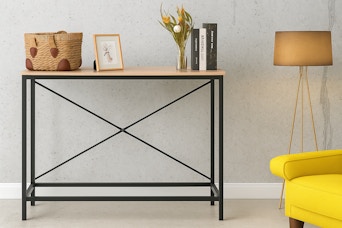 AI image (ChatGPT) of the Outopee console table in home setting