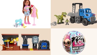 collage of toys