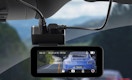a dash cam in a car 