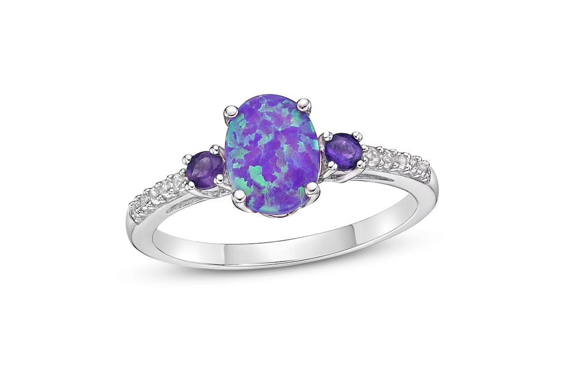 Kay Jewelers Lab-Created Opal Sterling Silver Ring