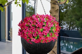 hanging artificial flowers