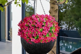 hanging artificial flowers
