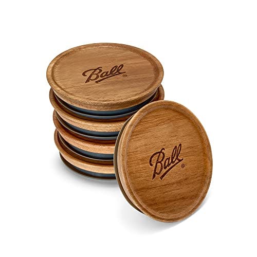 Ball Jar Wooden Storage Lids 5-Pack