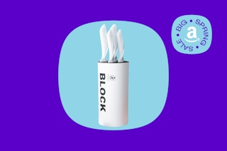 kitchen knives with amazon big spring sale sticker