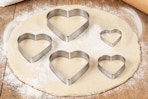 a heart cookie cutter set