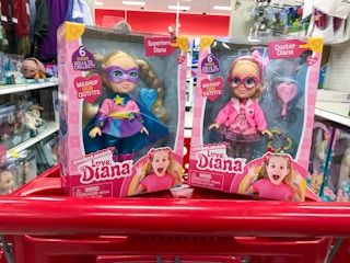 love diana mashup dolls on a target cart