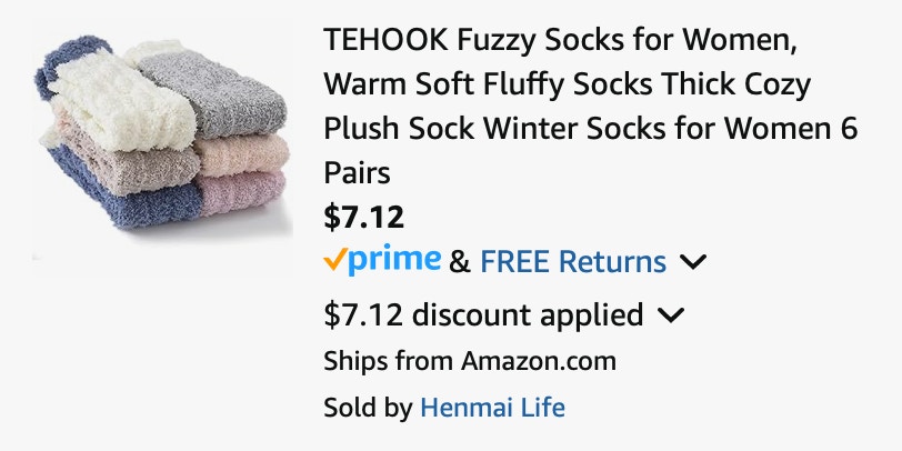 Amazon Fuzzy Plush Socks 2025