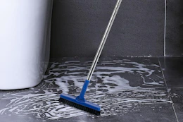scrub brush on a floor