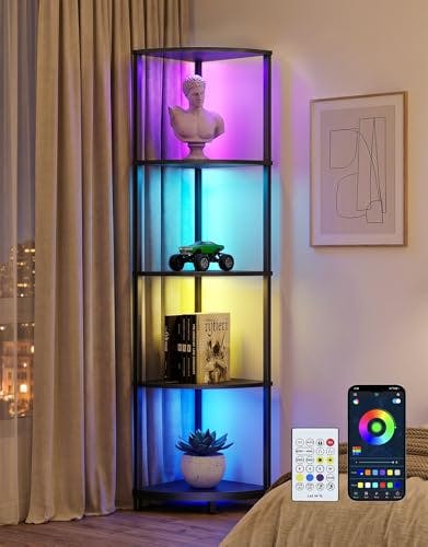 Corner Shelf with LED Light