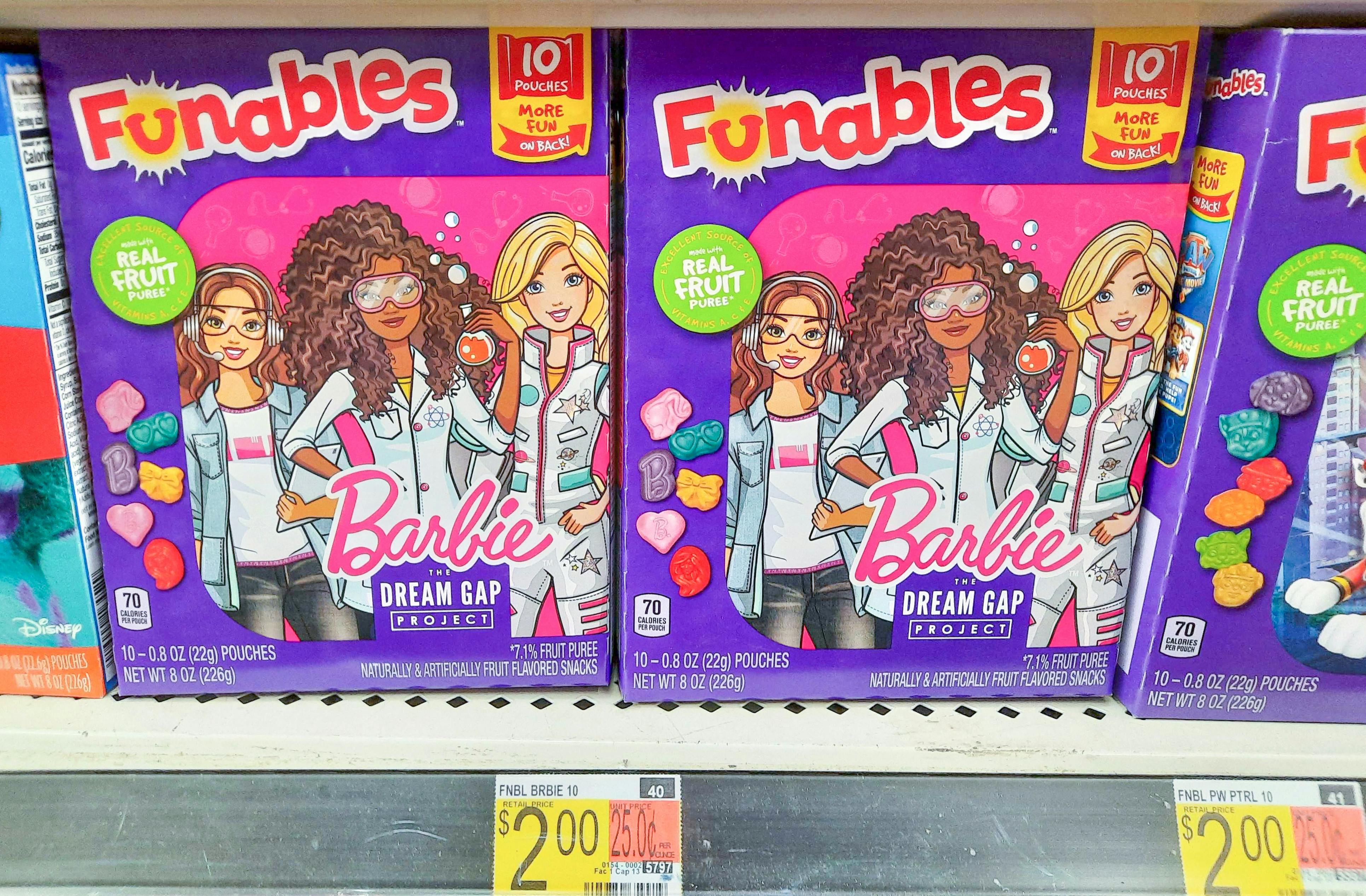 Funables Barbie Fruit Snacks, as Low as 1.33 on Amazon The Krazy Coupon Lady