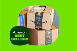 amazon boxes on a green background