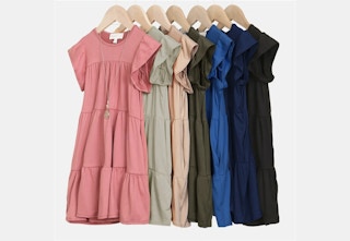 jane solid ruffled sleeve dress stock image 2023 3 1678217069 1678217069