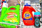 jumbo gain and large tide detergent collage photo