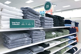 Total fresh towels on the shelf at target