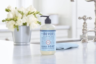 Mrs. Meyer's Hand Soap on kitchen counter