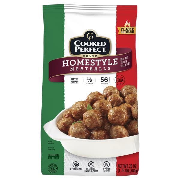 2 Cooked Perfect Meatballs