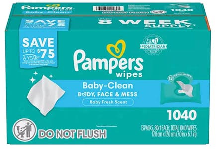 Pampers Baby Wipes 13-Pack