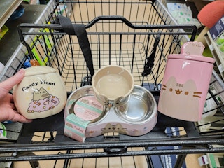 pusheen cat collection in a cart