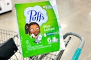 puffs tissues bundle in shopping cart