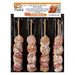 Honey BBQ Bacon-Wrapped Chicken Skewers