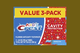 Crest Kid's Toothpaste 3-Pack, as Low as $4.72 on Amazon card image