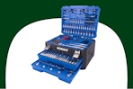 Stock photo of the Kobalt 302-piece Mechanics Tool Set (blue hard case)