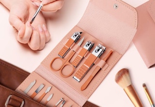 manicure set on table