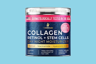 A jar of collagen and retinol moisturizer from Instaskincare that also contains stem cells