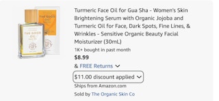 face oil Amazon receipt