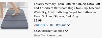 cart bath rug