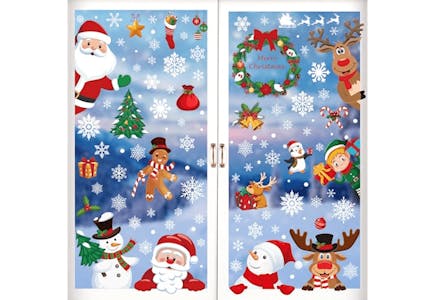 Christmas Window Cling Set