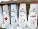 dove body washes on walgreens shelf