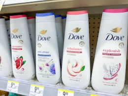 Get Dove Body Wash for $3 Each and Bar Soap for $2 Each at Walgreens card image