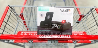 alarm clock in a cart at costco