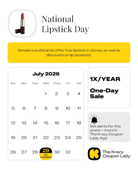 National Lipstick Day Date