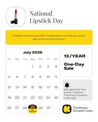 National Lipstick Day Date