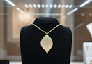 24K Gold Overlay Leaf Necklace
