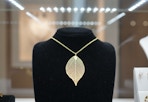 24K Gold Overlay Leaf Necklace
