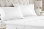 white sheet set for queen size bed