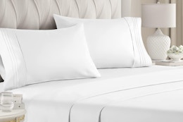 white sheet set for queen size bed