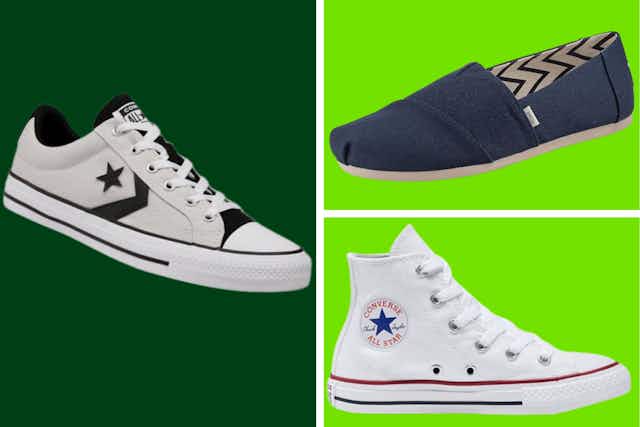 $45 Converse and $31 Toms Footwear Shipped With Amazon Prime card image
