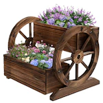 Wooden Wagon Planter Box