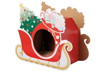 Holiday Cat Scratching Playhouse